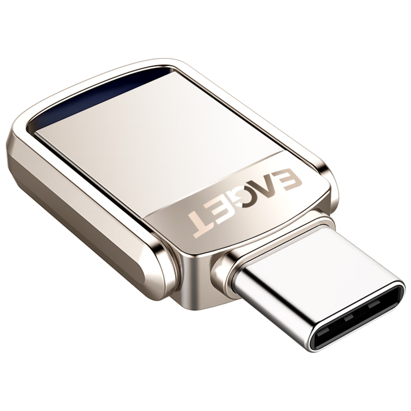 EAGET 128GB Dual-Interface USB3.2 Flash Drive CU20 High-Speed Read/Write Metal Mini Dual-Use for Android, Apple, PC, Laptop, Car Portable Thumb Drive