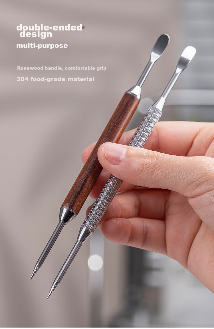 Banwushenghuo Coffee Latte Art Needle, Carving Needle, Latte Art Pen with Wooden Handle, Coffee Latte Art Tool, Flower Needle, Decorative Flowering Rod, Flowering Needle 5