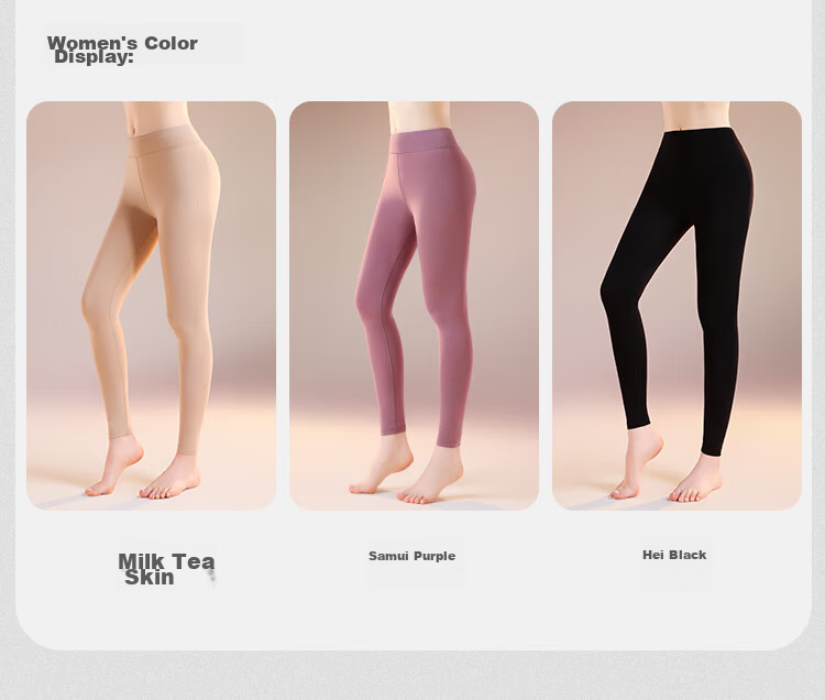 Dushiliren Women's Thermal Underwear Leggings, Autumn And Winter Modal Heat-Generating Slim-Fit Brushed Warm Base Layer Pants, Plum Purple, Size L 12