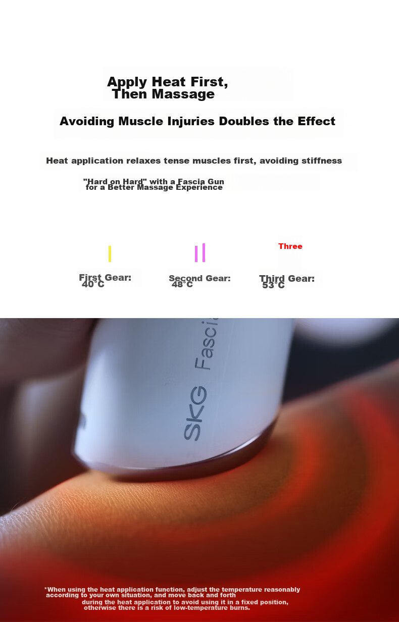 SKG [Mid-Autumn Festival Gift] F1 Premium Sports Massage Gun for Shoulder, Neck, Waist, Back And Full Body Professional Massage Device with Long Battery Life, Mini Portable Fascia Muscle Massage Gun Birthday Gift for Boyfriend Or Girlfriend 8