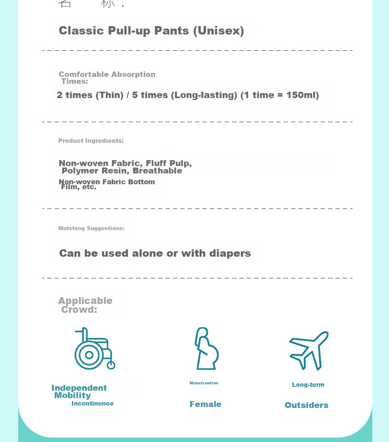 ACTY Japanese Odor-Free Long-Lasting Adult Pull-Ups M72 Pieces Waist 60-90cm Elderly Incontinence Underwear Diapers 31