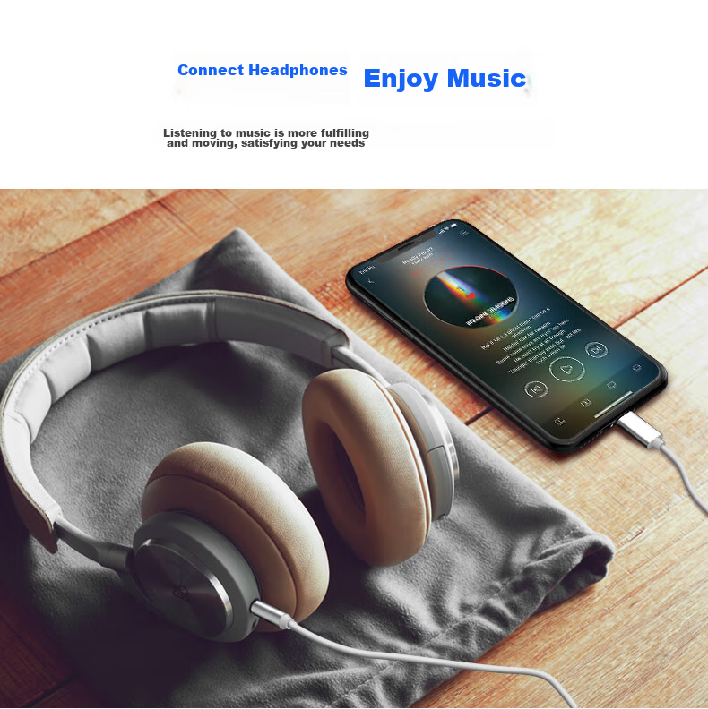 LinkStone Car Audio Adapter Cable, Compatible with Apple AUX Audio Cable, Car Headphone Jack to Lightning Converter Cable, 3.5mm to Headphone Output Adapter for IPhone 14/13 Mobile Phones 4