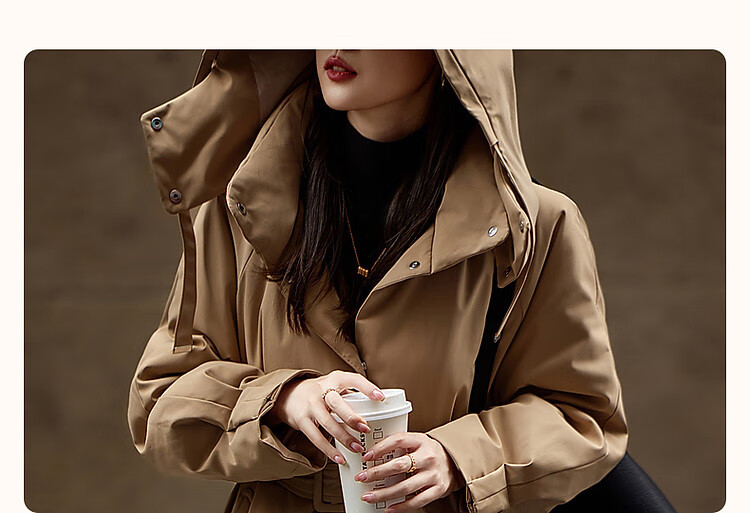 Dme [Nordic Cotton Triple Protection] Winter Outdoor Waterproof, Oil-Proof, And Stain-Resistant 90% Duck Down Belt Windbreaker-Style down Jacket for Wome 3