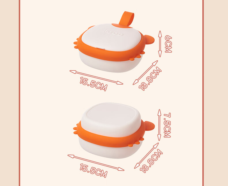 HOY BELL Baby Dining Plate with Suction Cup, Silicone Children's Cutlery, Learning to Eat Divided Feeding Bowl, Green Fork And Spoon 3-Piece Set 16