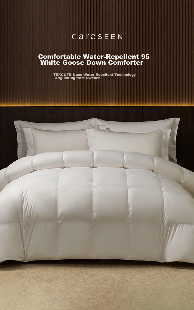 Canasin 95 Goose Down Comforter, Antibacterial And Water-Resistant, Warm Winter Duvet, Down Weight 2.1 Jin (1.05 Kg), 200*230cm [White] 1