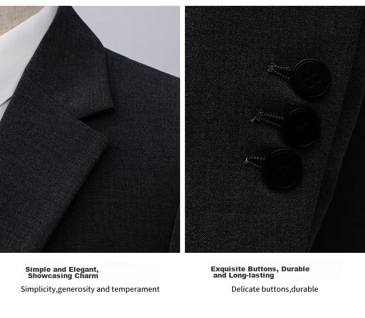 Patuowa Men's Suit Set, Slim Fit Professional Formal Wear, Men's Business Suit, Wedding Attire, Black, 4XL 10