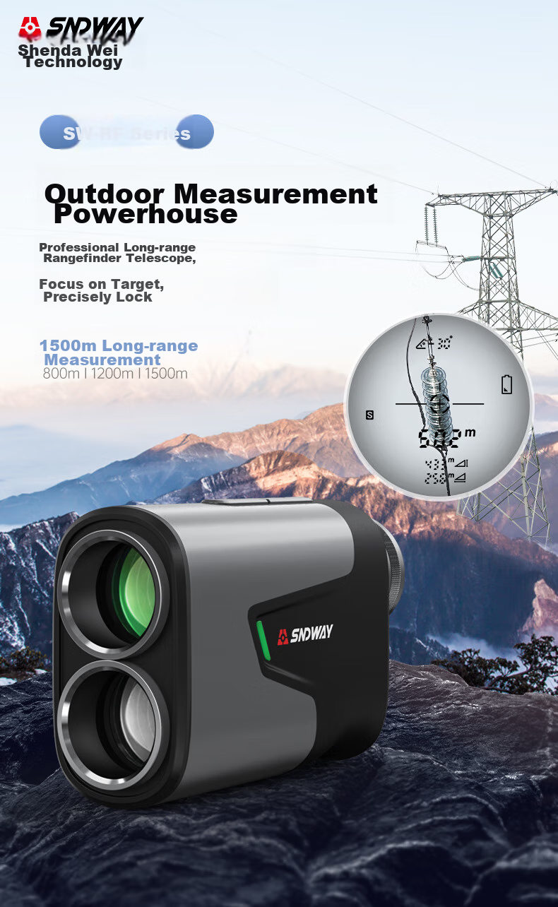 Shendawei Laser Rangefinder Telescope 1500m High Precision Outdoor Measuring Instrument Electronic Ruler Forestry SW-1500D 2
