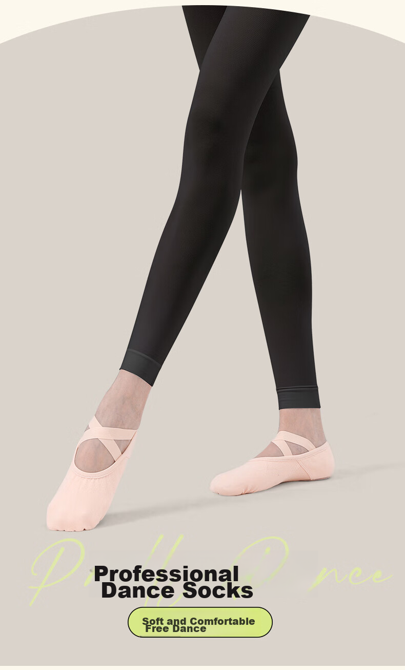 Zhiyouban Adult Dance Tights for Women, Nine-Point Pants, Ballet Modern Dance Thigh-High Stockings, Chinese Dance Black Tight-Fitting Practice Pants 2