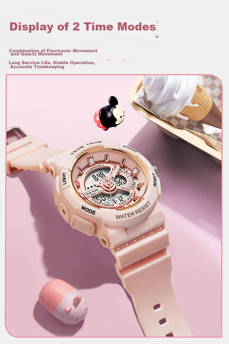 Disney Sports Waterproof Watch for Middle And High School Exams Only, Time-Telling Electronic Watch for Primary, Junior High And Senior High School Students And Childre 8