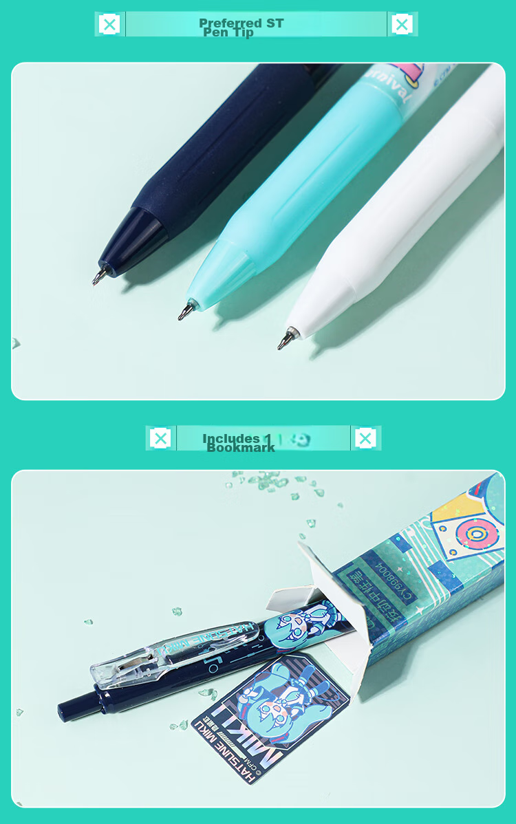 GuangBo Future Boy Push-Button Blind Box Gel Pen, Black 0.5mm Smooth ST Tip Exam Pen Writing Pen Signature Pen 1 Piece CY998004 7