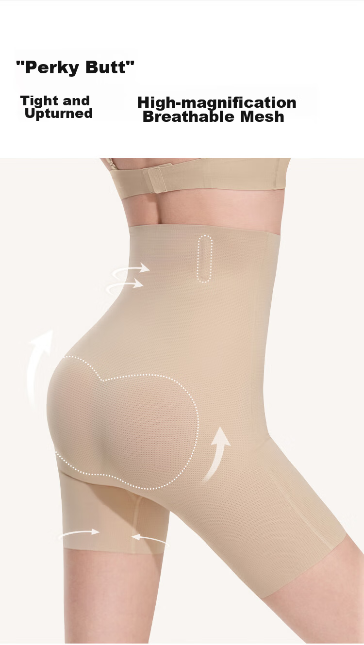 Ubras Breathable Seamless Tummy Control Panties for Women, Butt-Lifting Shapewear Underwear with Waist Cincher And Hip Enhancer, Oatmeal Triangle Briefs Size S 2