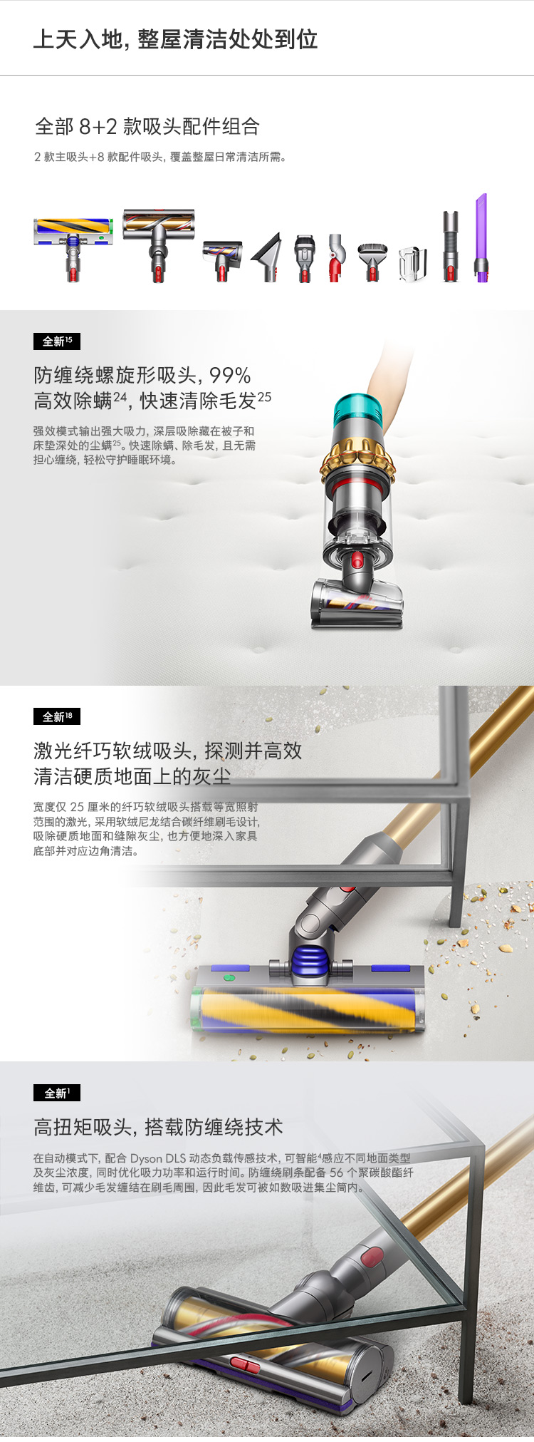 戴森最新旗舰 Dyson V15 手持无线吸尘器 图2