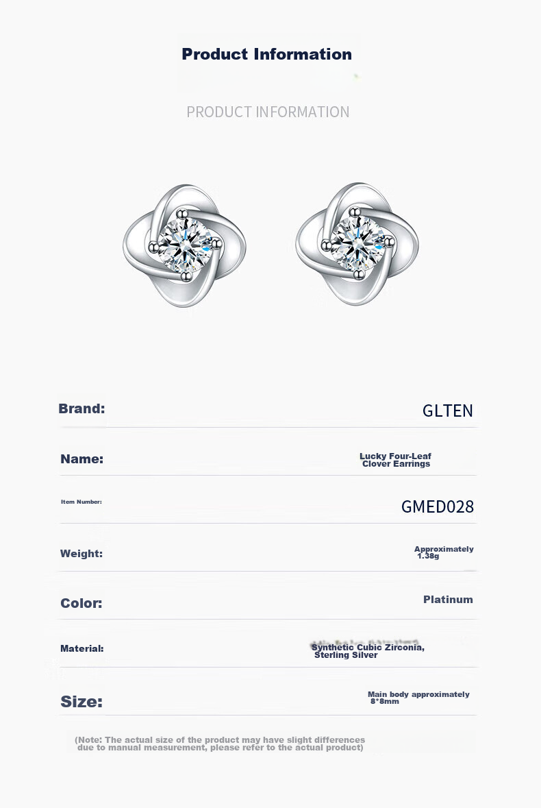 GLTEN Four-Leaf Clover Hetian Jade Pure Silver Stud Earrings for Women, 2026 New Birthday Mother's Day Gift, Practical Present for Mom And Elders 10