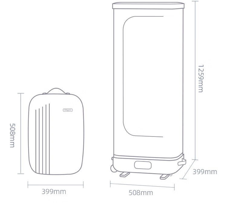 Donlim Folding Clothes Dryer DL-1216 Home Foldable Small Portable Dryer Mint 27