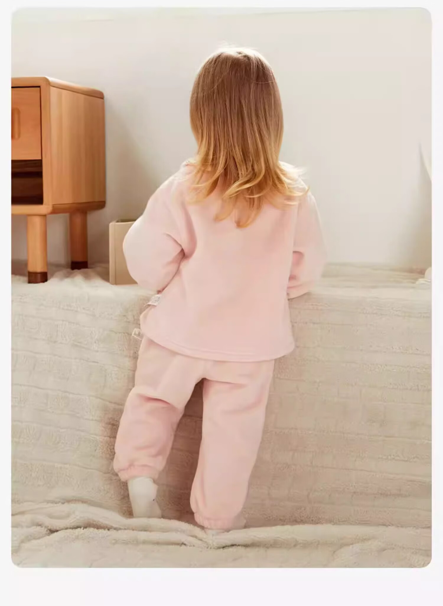 DAVE & BELLA Girls' Anti-Static Homewear Set 2023 Autumn Winter Children's Baby Flannel Pajamas 4