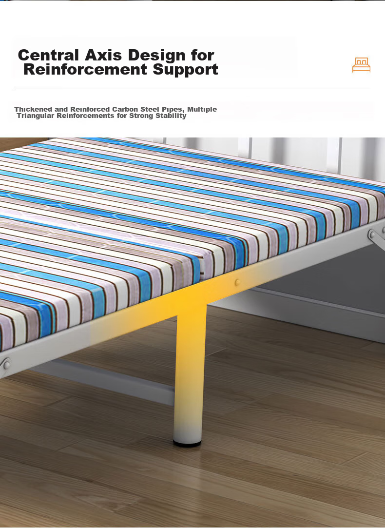Quanpinwu Folding Bed, Single Bed, Nap Bed, Simple Portable Bed for Rental Apartments, Hospital And Home Use, Accompanying Bed, Camp Bed 9