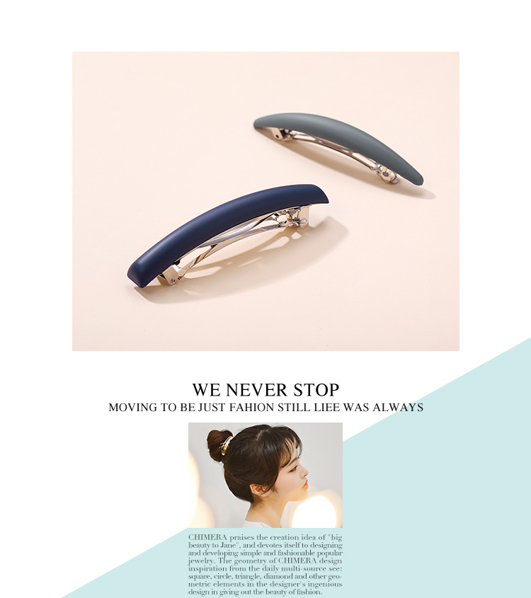 CHIMERA 2 Pieces Simple Back-Of Barrettes, Korean Imported Hair Clips, Hair Accessories for Women, Mid-Autumn Festival Gift 1