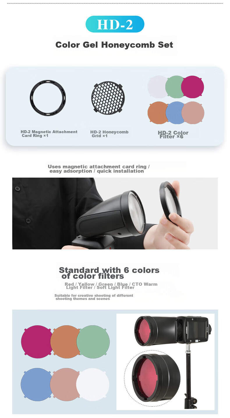 JINBEI JINBEI KM-50 Ceiling Light Grid Soft Box, Suitable As An Accessory for HD-2MAX/HI Flashing Lights 3