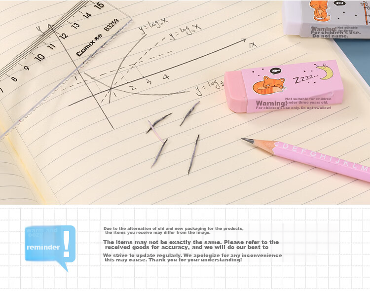 COMIX (Comix) 30 Pieces 2B Erasers, Student Exam Drawing Erasers, Office And Study Supplies, B2551 6
