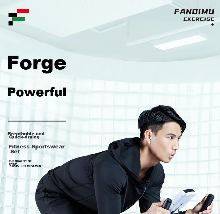 Fandimu Men's Sports Set, Quick-Dry Cool Short-Sleeve T-Shirt, Fitness Wear, High-Elasticity Training Breathable Track Running Badminton Outfit 1
