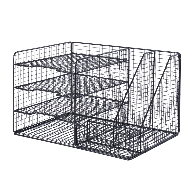 KW-Trio [Super Popular] [No Installation Required], Desktop Storage Metal Combination Grid Organizer File Holder Document Basket File Rack Storage Shelf / Stationery Stand File Rack