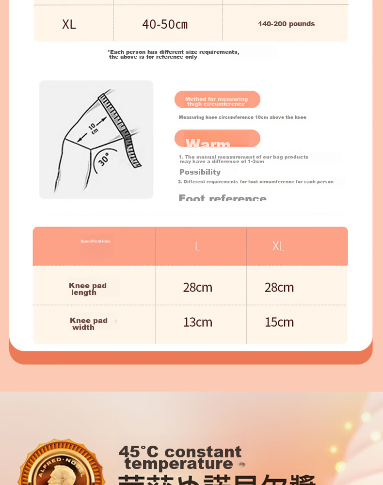 Lejing Japanese Graphene Knee Brace for Warmth And Heating, Suitable for Cold Legs, Arthritis, Synovitis, Elderly Men And Wome 4