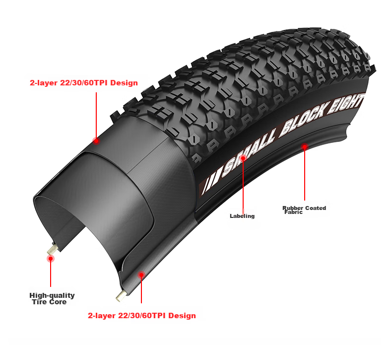 KENDA K50 Children's Folding Bicycle Outer Tire, 16X2.125, Wear-Resistant Outer for Children's Bikes, Mountain Bike Tire, Non-Slip, Large Particles, Black 4