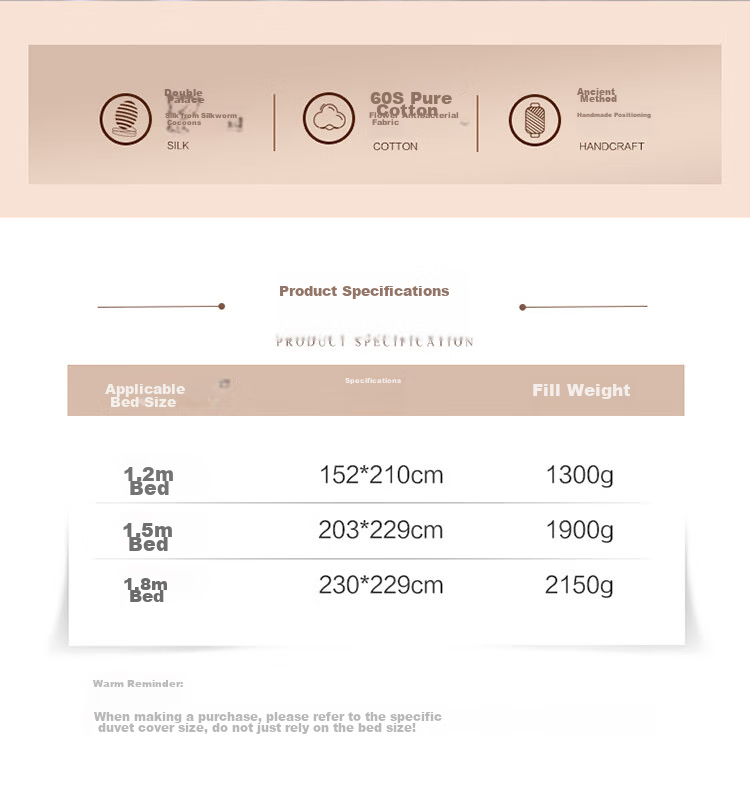 FUANNA Silk Comforter, 100% Mulberry Silk Winter Quilt, Double Cocoon Thickened Winter Duvet, Double Size 6.4 Jin, 203*229cm 2