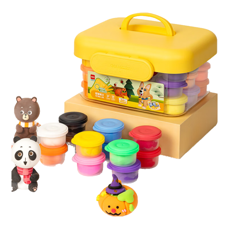 Deli 36-Color Clay Playdough, Children's Back-To Toy, Holiday And Birthday Gift, Handmade DIY Colored Clay