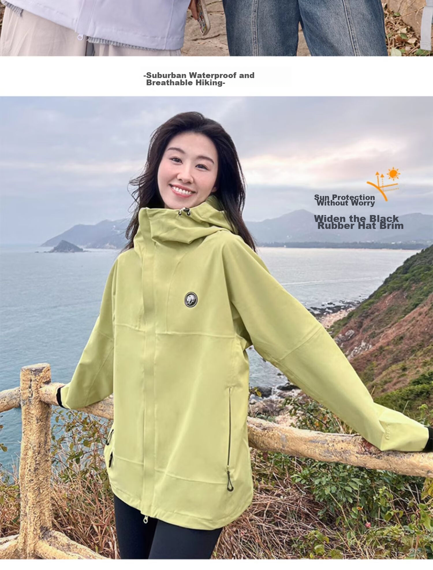CAMEL Panda Windbreaker Jacket for Men And Women, Spring And Autumn Outerwear, Windproof And Waterproof Outdoor Clothing A34BA3L1166, Night Purple, XL 8
