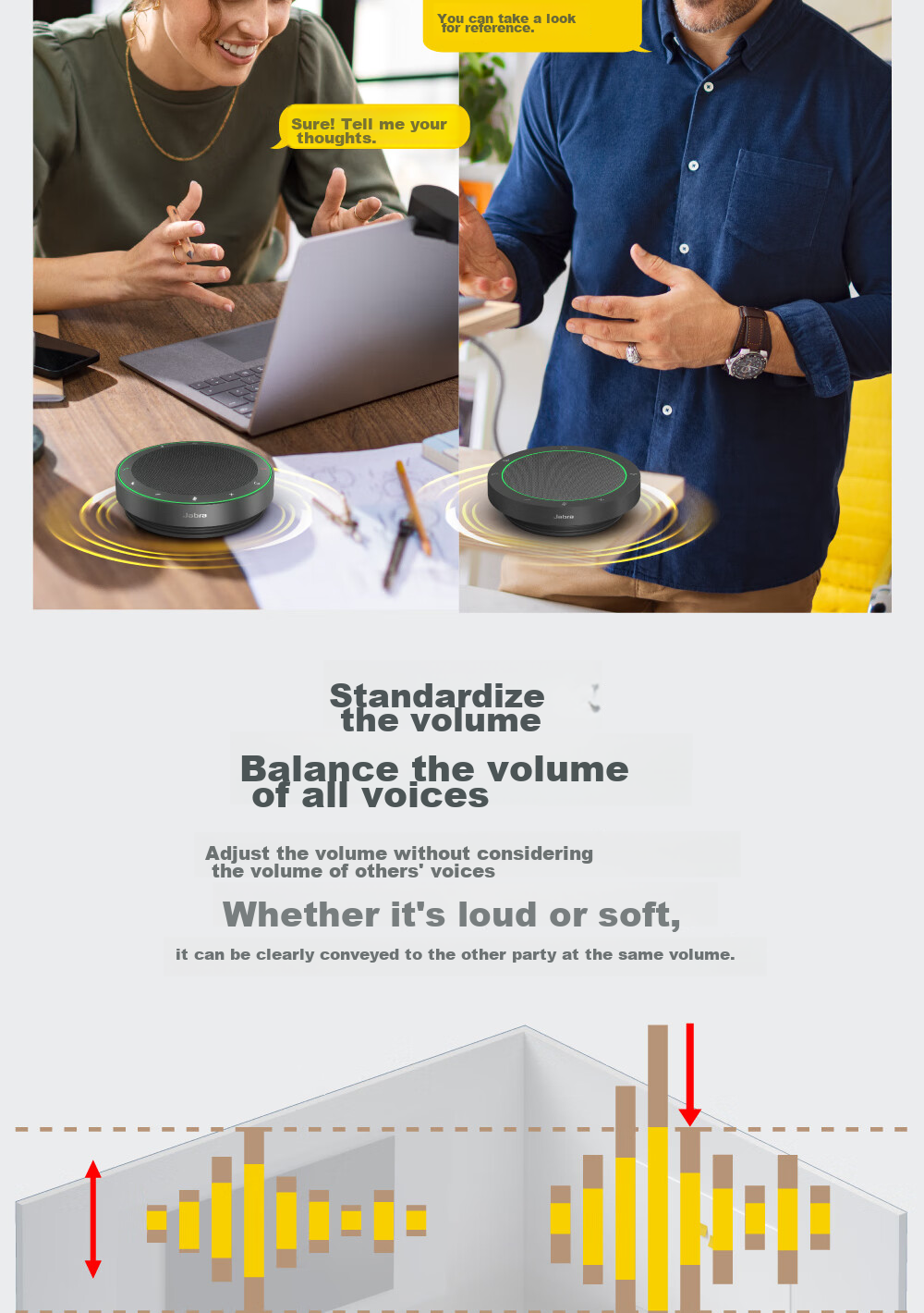 Jabra Video Conference Omnidirectional Microphone Speaker with Noise Reduction, 360-Degree Amplification And Sound Pickup, Speak2 40 MS USB Wired (Suitable for Small Meetings) 7