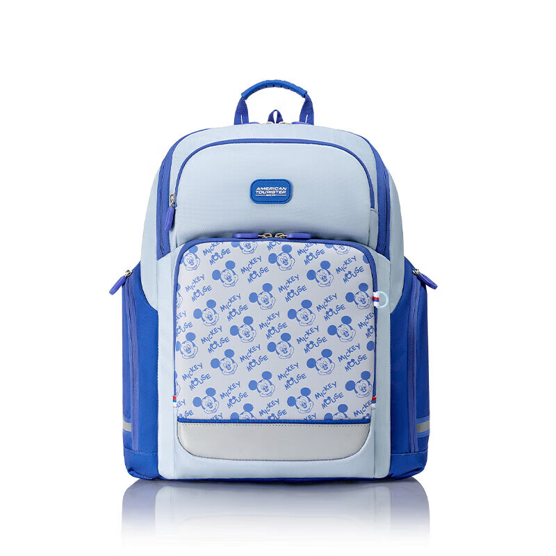 AMERICAN TOURISTER Boys' Comfortable Backpack for Grades 1-3 Elementary School Students, Spine-Protecting Double Shoulder Bag, Children's Antibacterial Lightweight Backpack with Large Capacity NJ7