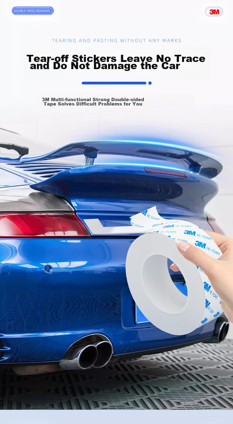 3M Heavy-Duty Foam Double-Sided Tape, High Adhesion Sponge Adhesive, Traceless And No Residue, No Drilling Required, 1600T10MM Wide * 3M Long 6