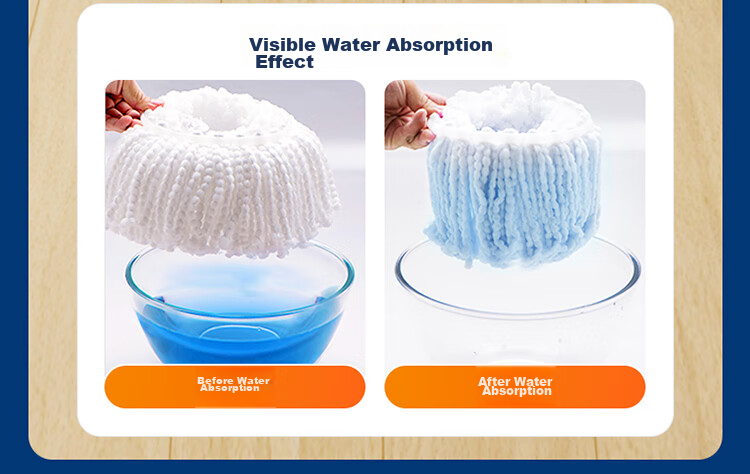 BAOJIAJIE [Yang Mi's Choice] Rotating Mop, 2 Cloths Included, Single Bucket with Dual Drives, No-Hand Wet And Dry Use 11