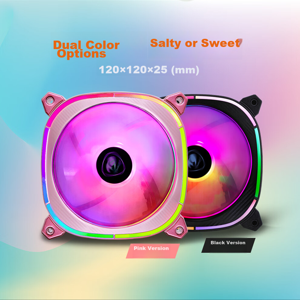 COUGAR Lingjing V2 PRO Anti-Leaf Black 12cm Case Fan, ARGB/5V3P RGB Sync, Small 4-Pin PWM Speed Control, Hydraulic Bearing, Standard Shock-Absorbing Pad 9