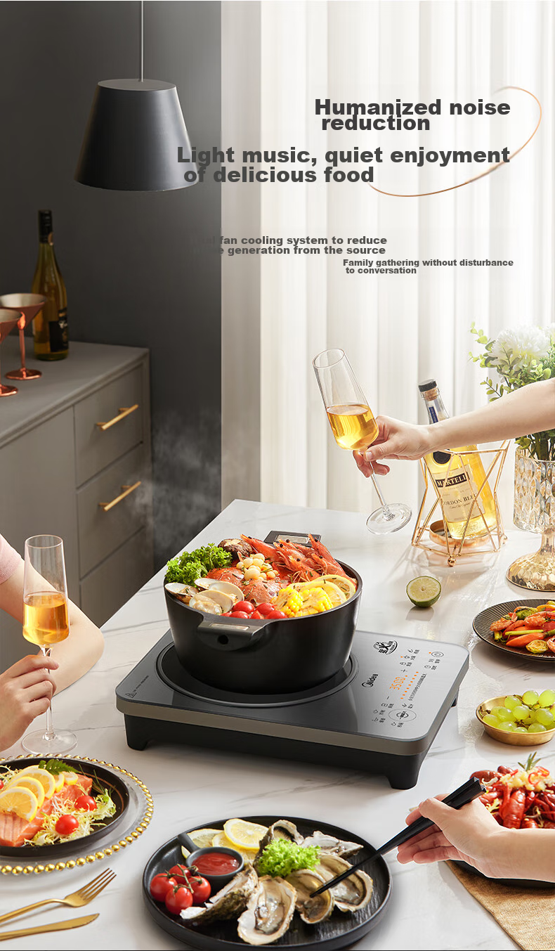 Midea Induction Cooker Ceramic Cooktop Electric Cooker Household High-Power 3500W Electromagnetic Stove Even Heating Integrated Large Panel Cooks Rice Porridge Wear-Resistant Easy-To CL35W7-001 20