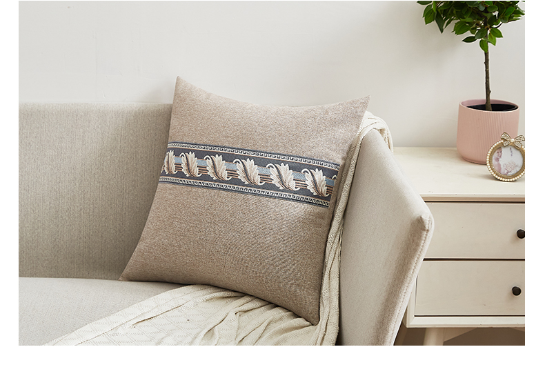 Hengyuanxiang Plain Lace Pillowcase for Office, Car, Home Use, Nap Pillow Cover, 45x45cm 4