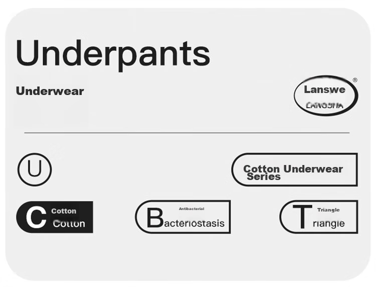 LangSha Men's Underwear, Triangle Briefs, 5A Antibacterial, Breathable, Large Size, Youth Male Shorts 1