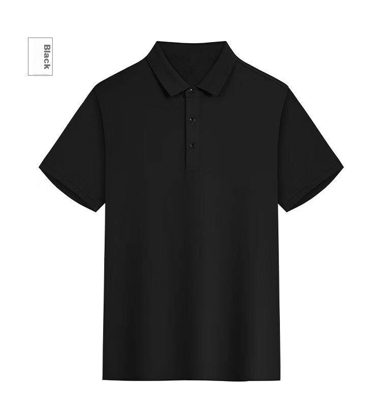 Jeanswest Men's Polo Shirt, Summer 2026 Thin Style, Antibacterial Quick-Dry Loose Short-Sleeve Casual Cool Breathable Solid Color Navy Blue 4XL 15