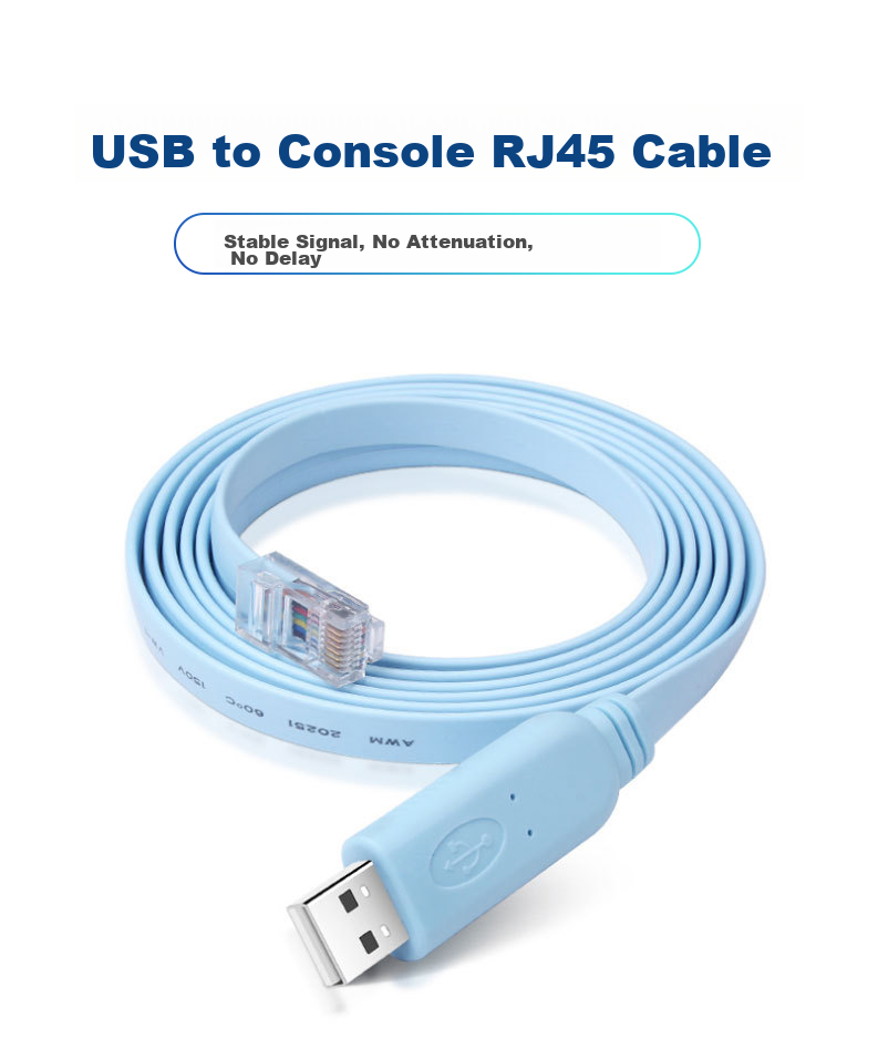 KSRGB USB to Console Debug Cable, H3C Configuration Cable for Tenda H3CTP-LINK Switch Router, 3 Meters (PL2303 Chip), KS-D 2