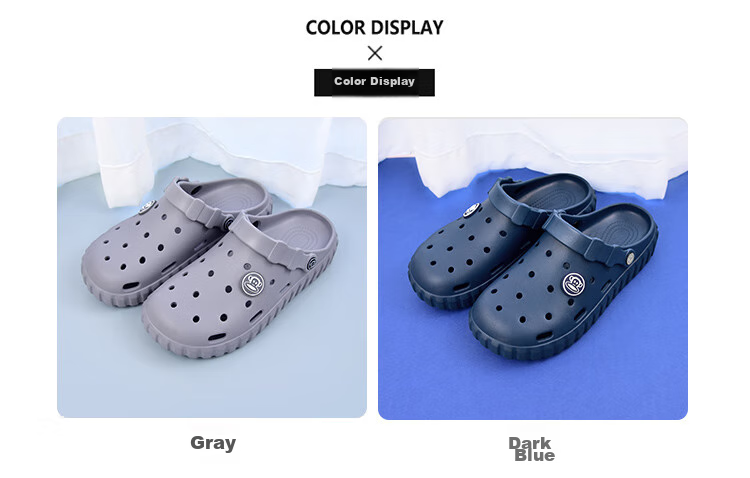 Paul Frank Men's Clog Sandals Summer Closed-Toe Outdoor Dual-Wear Beach Shoes Women's PF5377 Gray Size 44/45 7