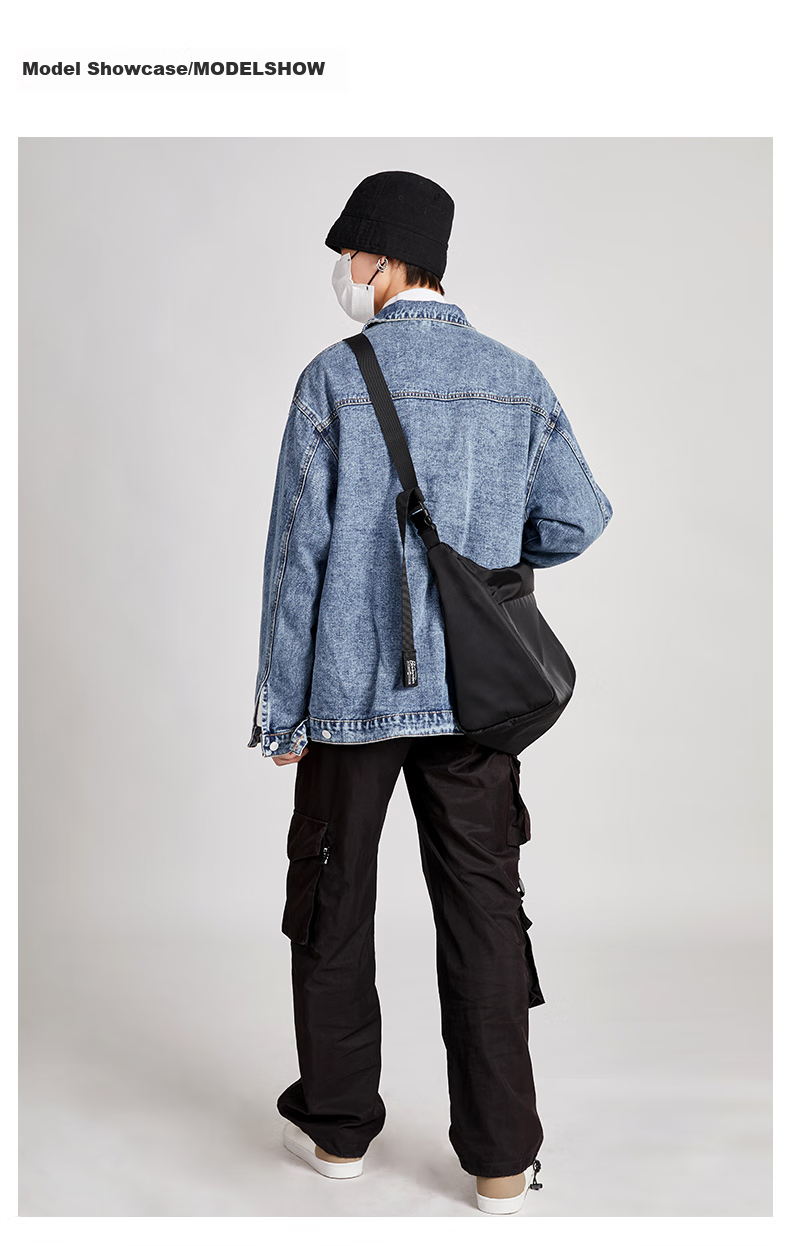 BOSTANTEN Men's Shoulder Crossbody Bag, College Student Messenger Bag, Japanese-Style Trendy Backpack for Men And Wome 4