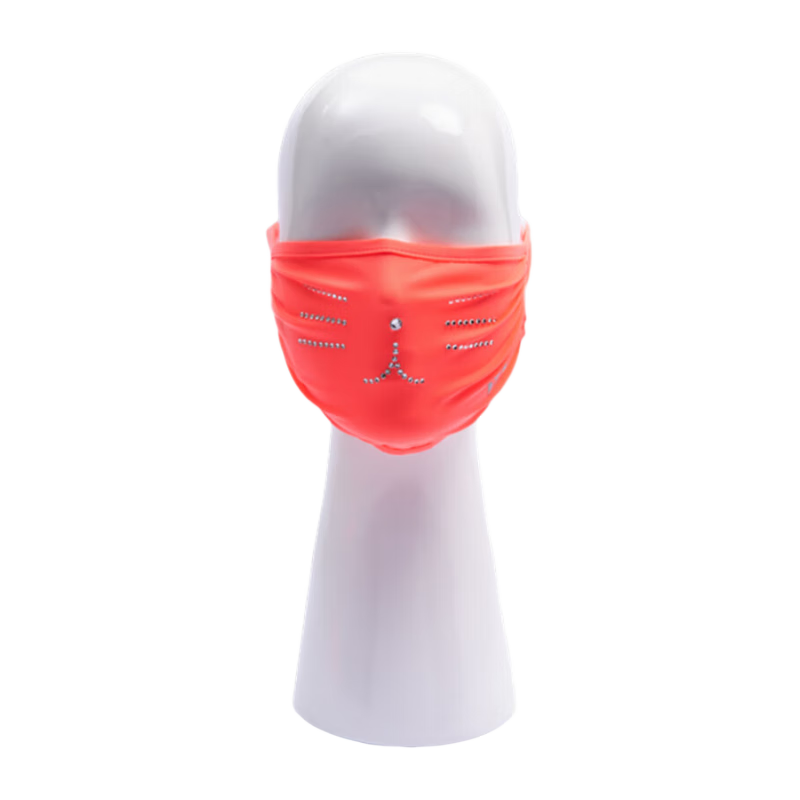 HOII Water Diamond Cat Sun Protection Mask, Breathable Cycling Face Mask, Dust-Proof, Anti-Pollution, UV-Resistant, Cute And Fashionable Red