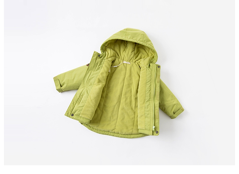 DAVE & BELLA Kids Cotton Padded Jacket Girls Winter Coat Boys Thickened Hooded Cotton Coat 23