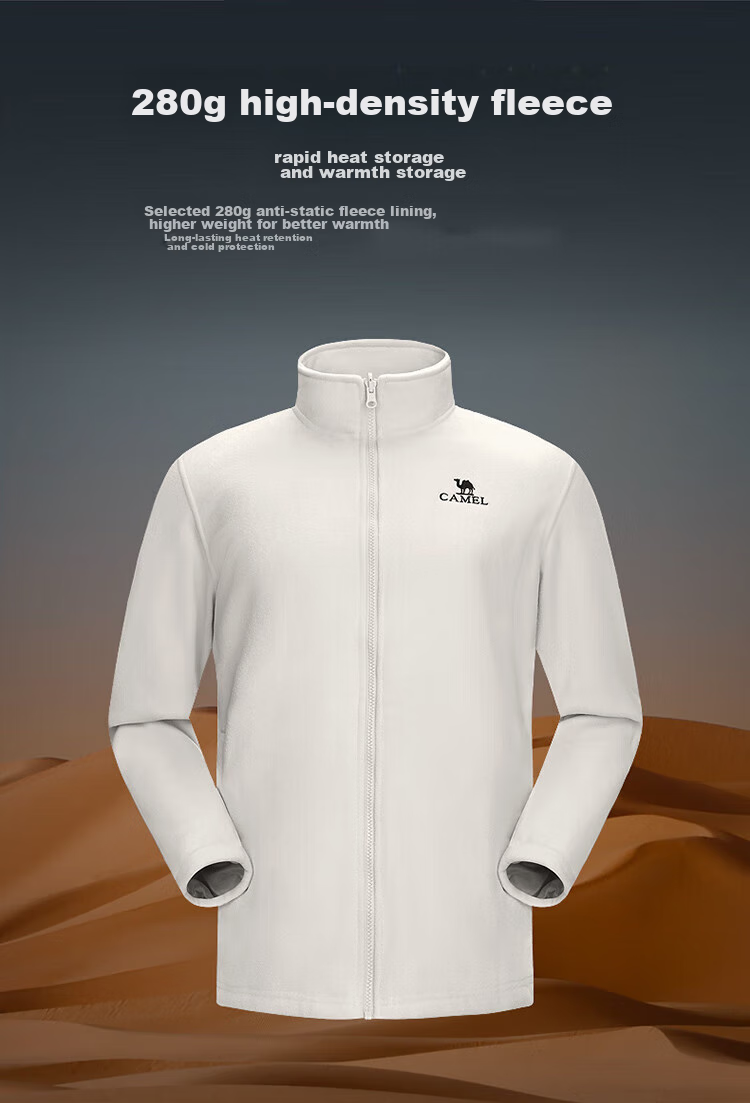 CAMEL Three-In Waterproof Windproof Mountaineering Jacket for Men And Women, Heavy Rain Level, Suitable for Tibet Travel, Model A13CA70125 16