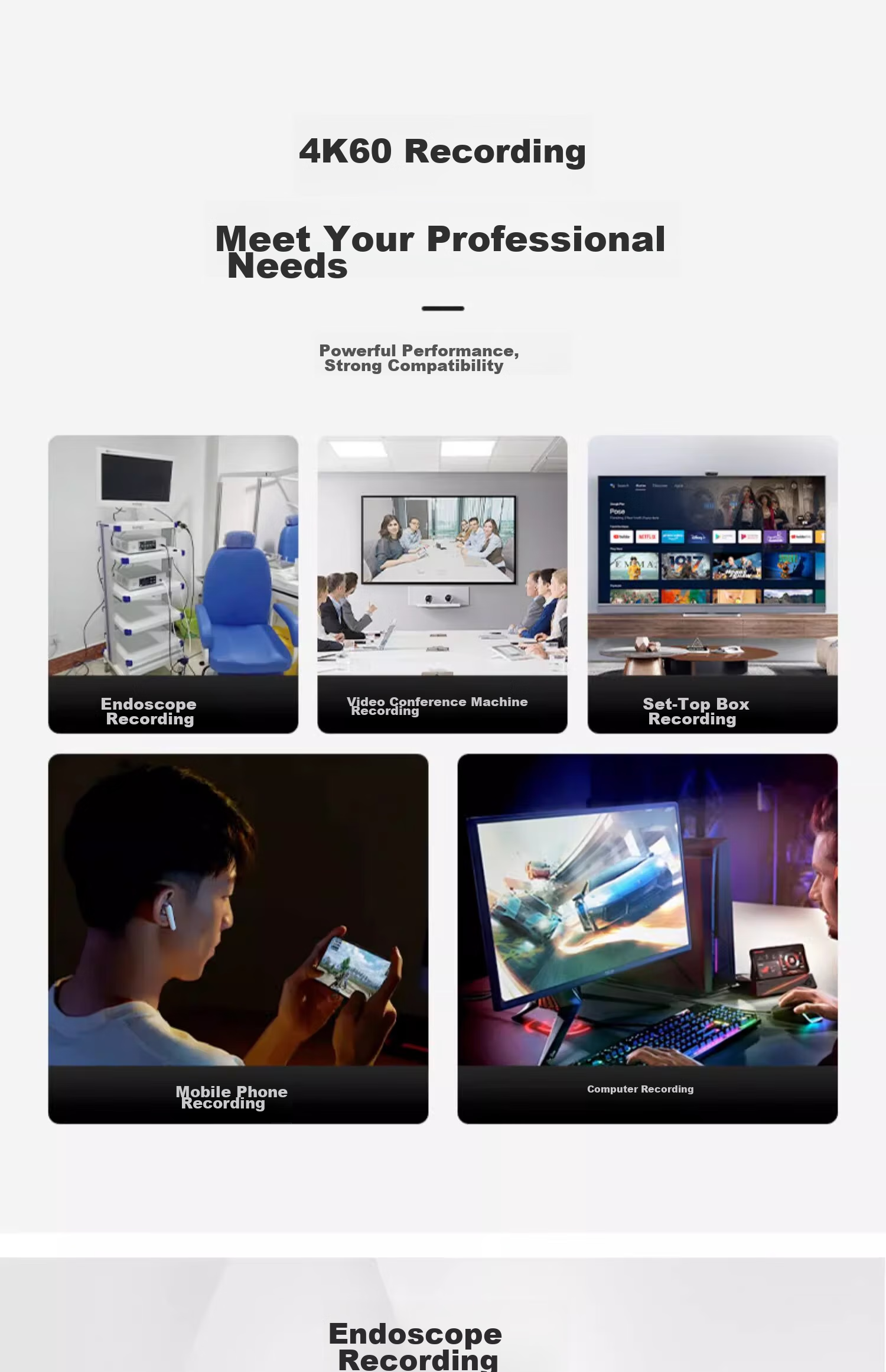 Jiuyinjiushi JS3050 High-Definition 4K Video Capture Recorder HDMI/DVI/VGA Recording Box Encrypted Video Capture Course Tape Computer Screen TV Program Set-Top Box Conference Machine 9