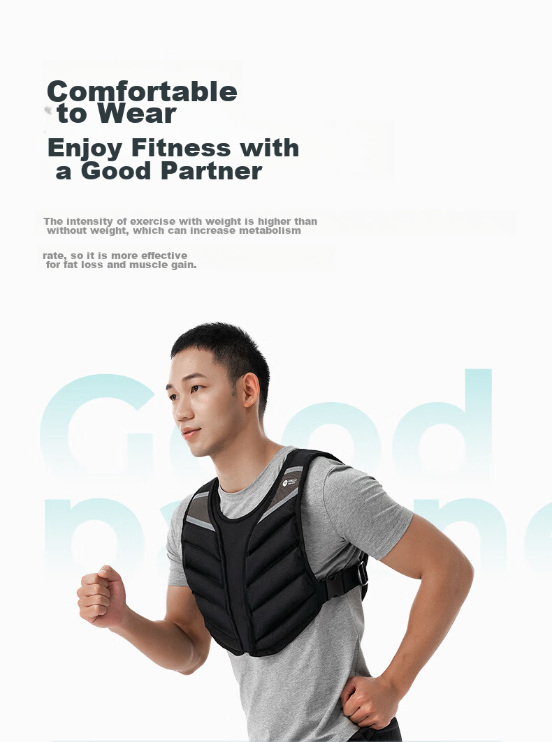 Mike Weighted Vest, Invisible Thin Style, for Men And Women, Fitness Training Leg Straps Package, 20 Lbs Vest + 4KG Leg Straps 12