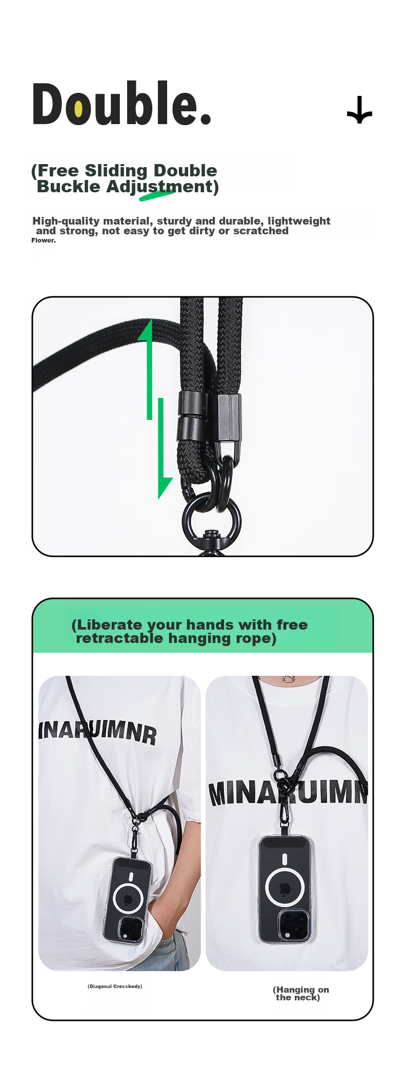 BIAZE Phone Lanyard, Neck Strap Crossbody Wearable Outdoor Anti-Theft Cord for Sports Travel Hiking Camera Phone Chain Strap Suitable for Apple 17 Huawei Phones And Others, SP2 China Red 4