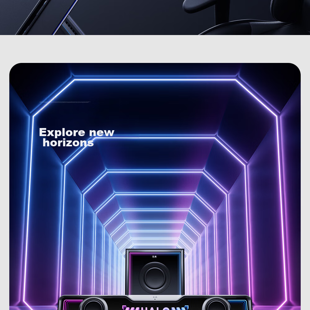 EDIFIER Halo Soundbar Max Computer Speakers, Abyss Ambient Light, Desktop PS5 Gaming Speakers, Dawn White 14