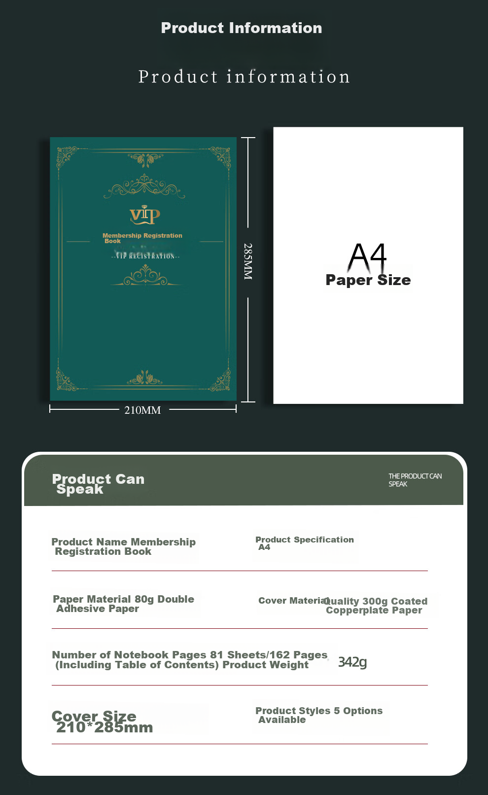Jiaranheng Member Registration Book, Beauty Salon Customer File A4, Client Management Manual, VIP Information Registration Form, Hair Salon Manicure Eyelash Customer Record Book, Customized, Premium Light Gray 6